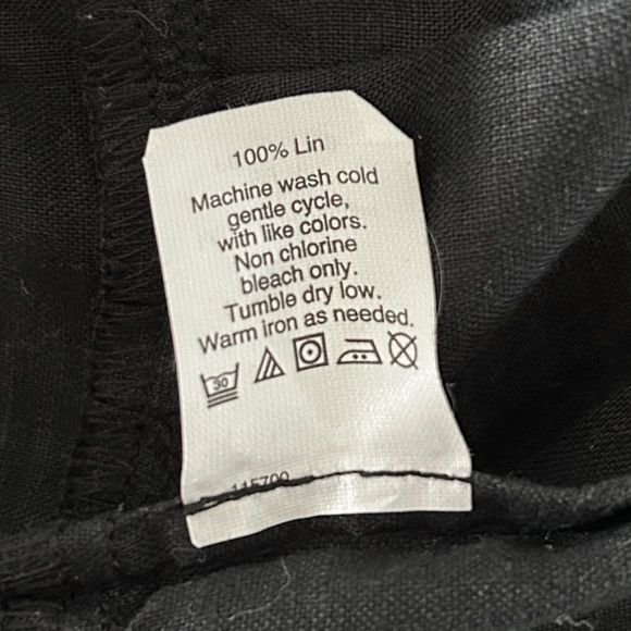 J. Crew Factory Black Linen Tank Top Peplum Spaghetti Straps Racerback Size 0 - Picture 13 of 13